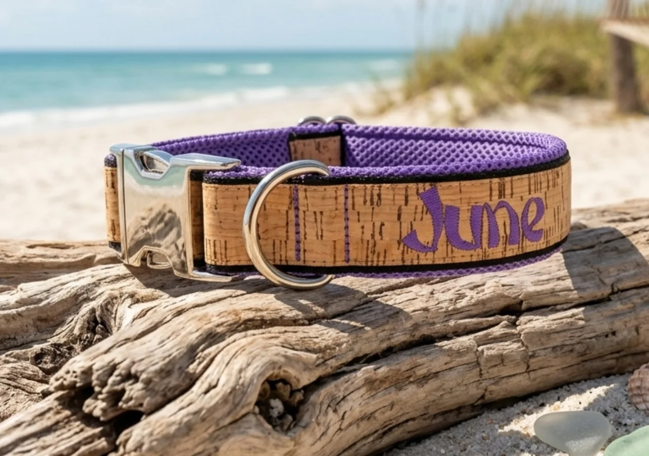 Hundehalsband mit Kork 1 Hundehalsband mit Kork